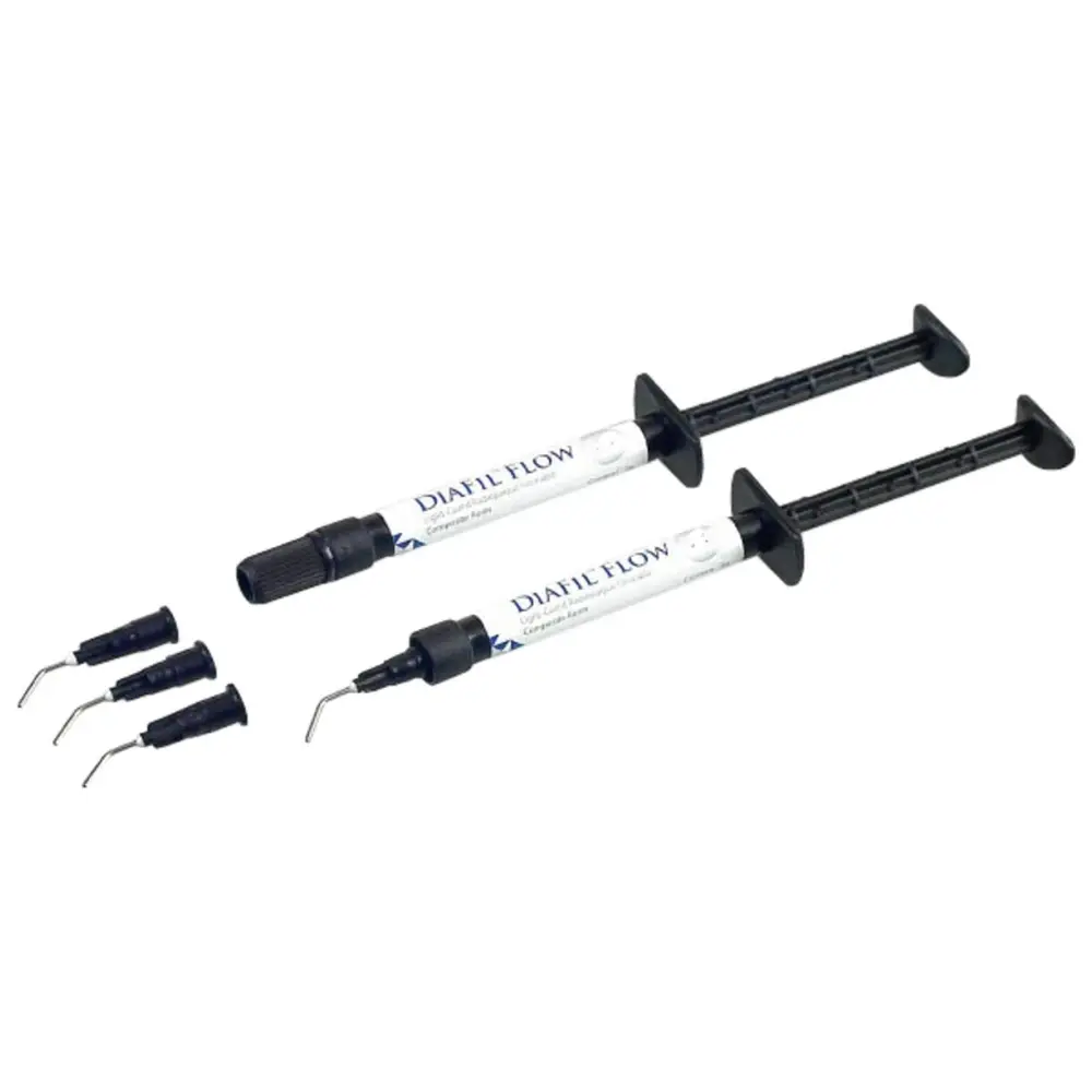 PRODENT DIAFIL™ FLOW Hybrid - Packung 2 g Spritze A1, 10 Einmalnadeltips