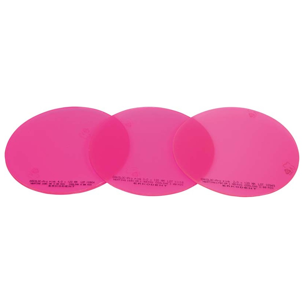 ERKODENT Erkoloc-pro pink - Packung 50 Stück Ø 120 mm, Stärke 3 mm