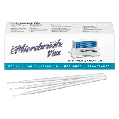 Young Microbrush International Ltd. Microbrush Plus Applikatoren super fein weiß Pa 100