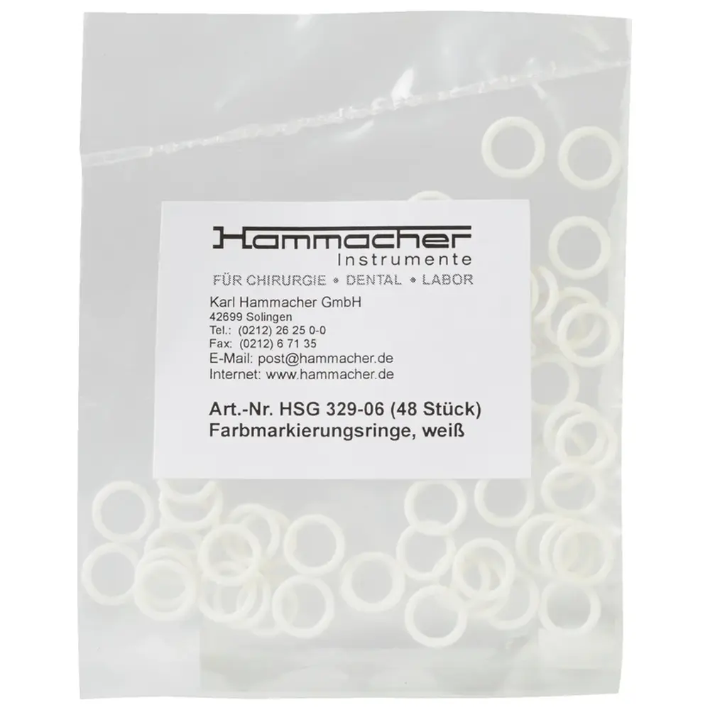Hammacher Farbringe - Beutel 48 Stück weiß