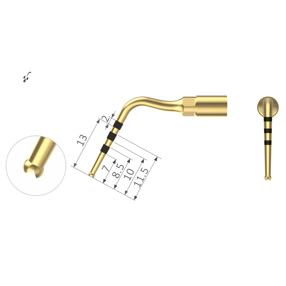 Xpedent Ultraschallspitze UI8 Implantation (passend für den Einsatz mit MECTRON® Geräten)