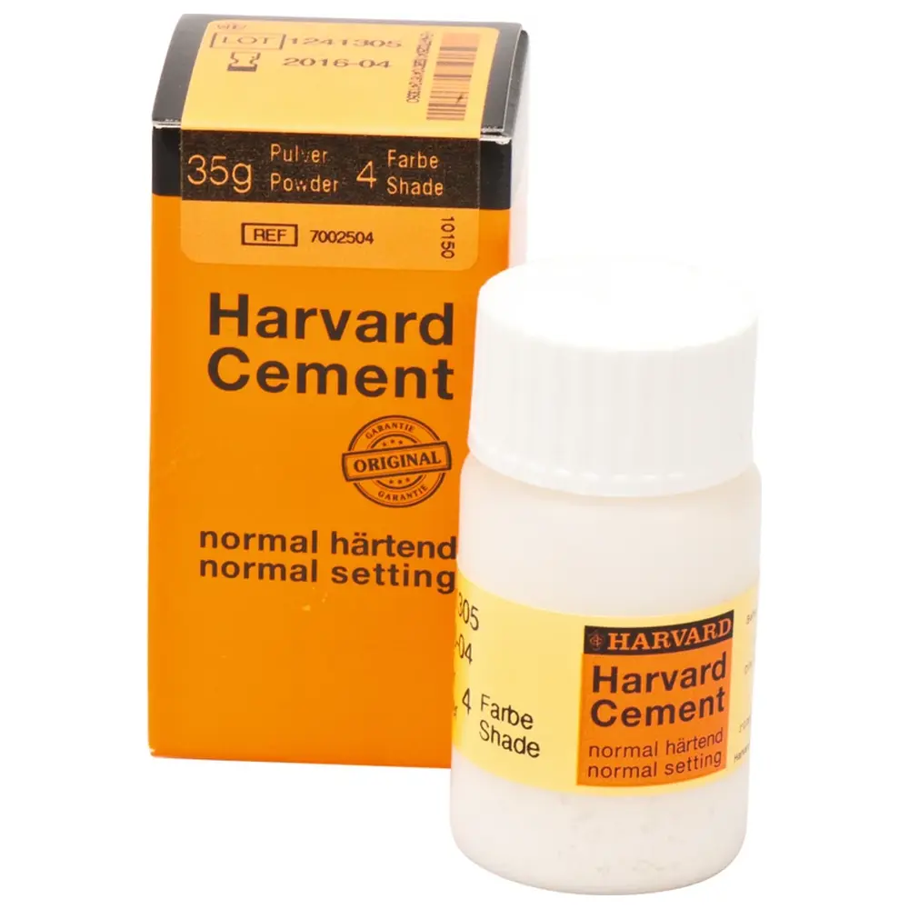Harvard Dental International Harvard Cement normal härtend Pulver - Packung 35 g Pulver 4 - hellgelb