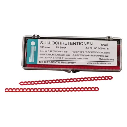 SCHULER-DENTAL S-U-LOCHRETENTIONEN - Packung 25 Stück Länge 13 cm, oval