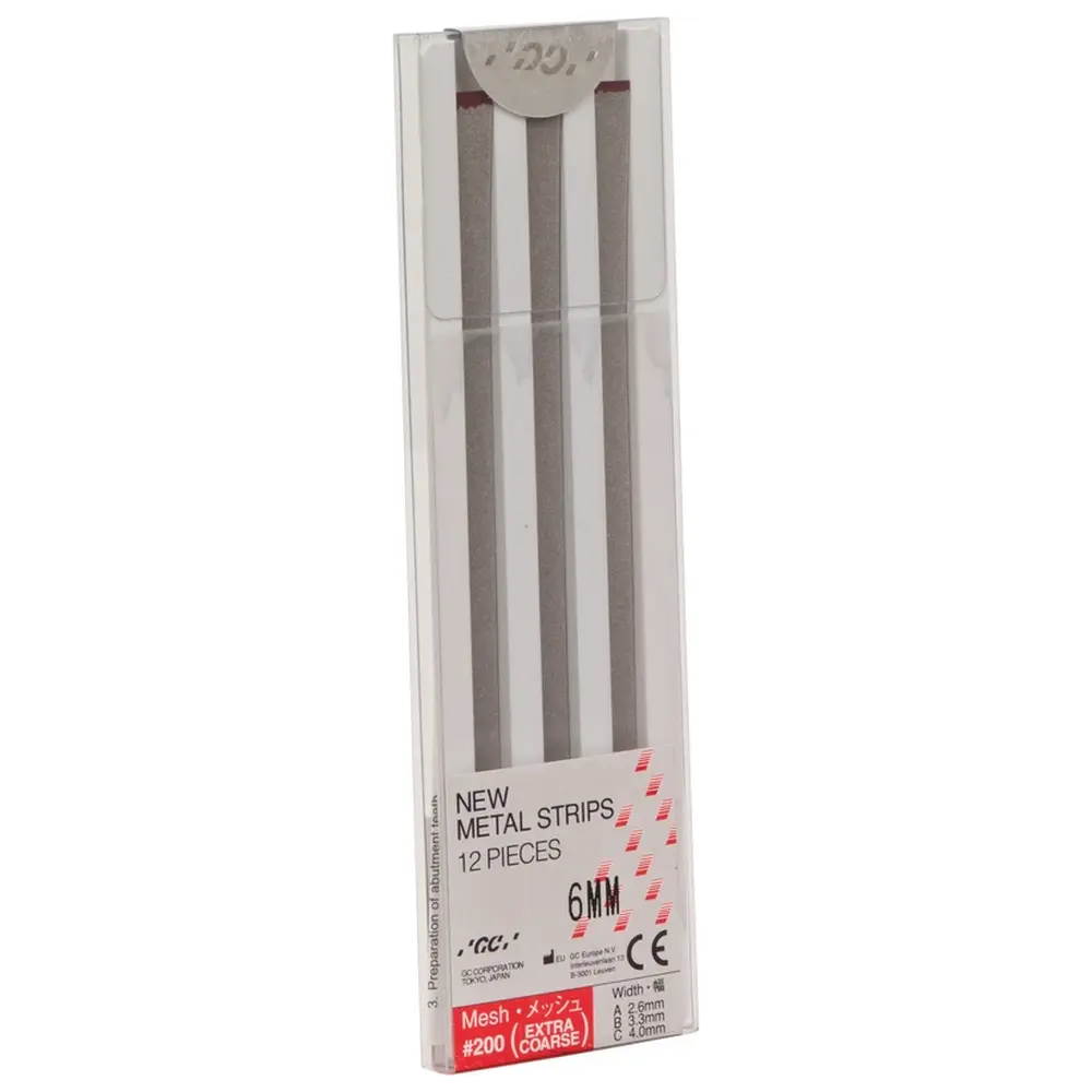 GC NEW METAL STRIPS - Packung 12 Stück, 6 mm breit, Körnung 200