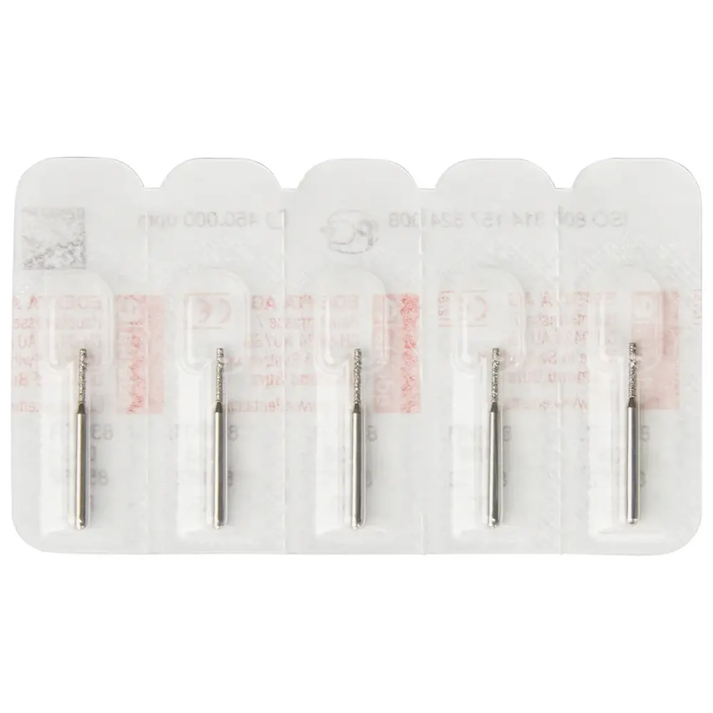 Edenta Diamanten 836KR - Packung 5 Stück Standard, FG, Figur 157 Zylinder Kante rund, 6 mm, ISO 008