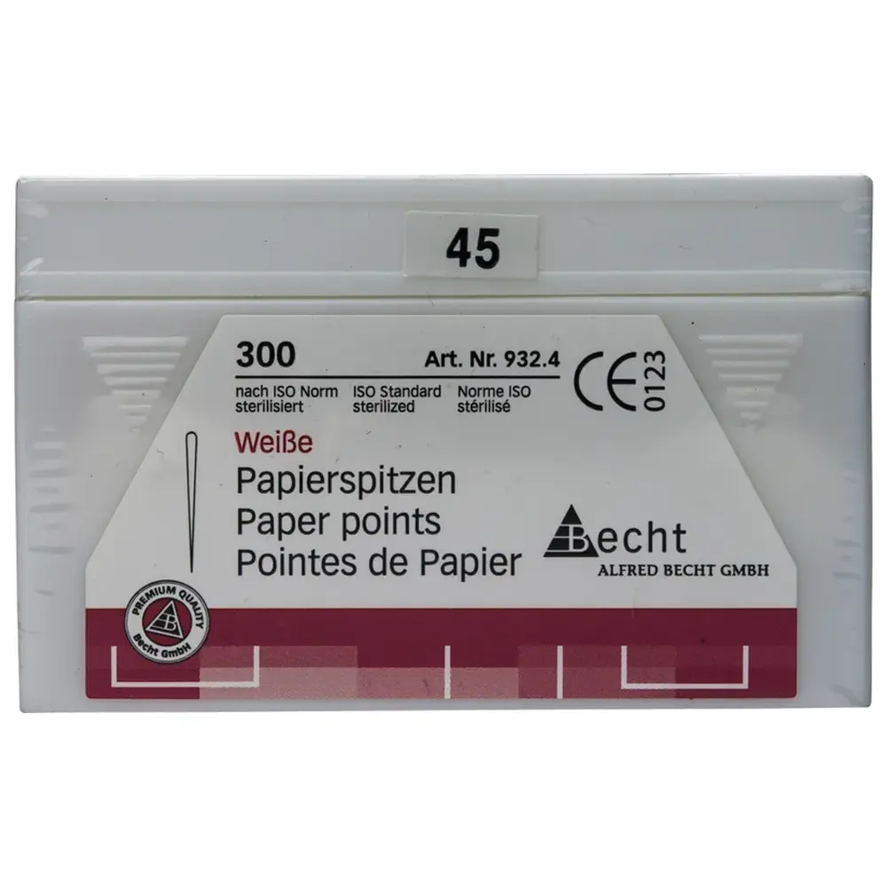 Becht Papierspitzen weiß - Packung 300 Stück ISO 045
