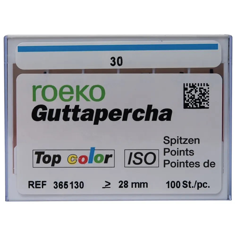 COLTENE roeko Guttapercha Spitzen Top color - Packung 100 Stück ISO 030
