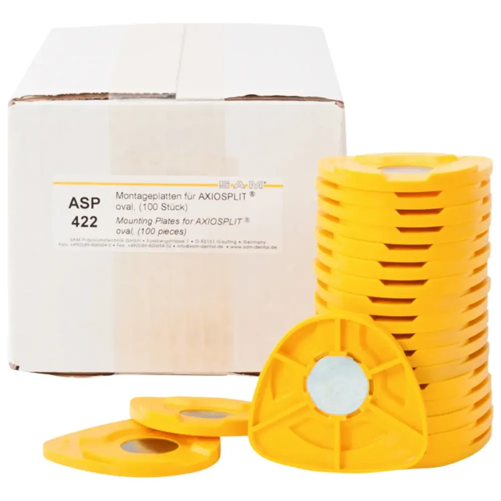 SAM Artikulator Montageplatten - Packung 100 Stück, oval BP, AXIOSPLIT