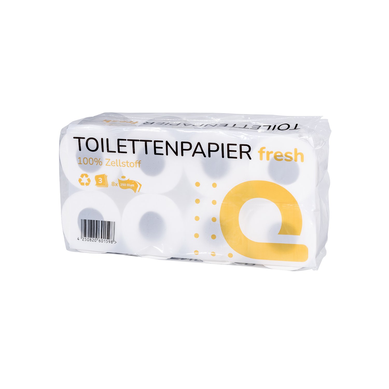 Toilettenpapier Kleinrolle, 3-lagig, 48 Rollen, 250 Blatt, Zellulose, FSC Mix Credit