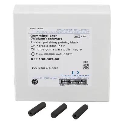 Dentaurum GmbH & Co. KG Gummipolierwalzen C schwarz Pa 100
