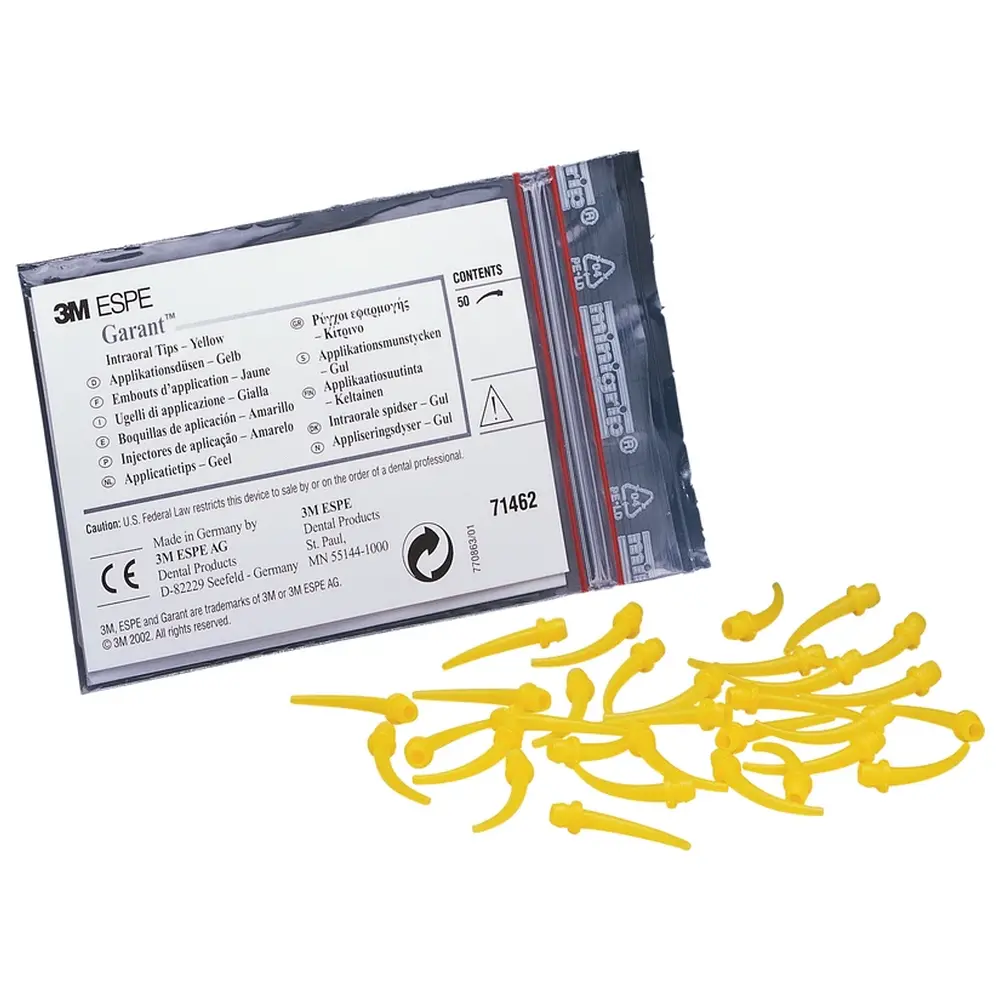 Solventum Dental Solutions Garant™ Polyether Applikationsdüsen - Packung 50 Stück gelb