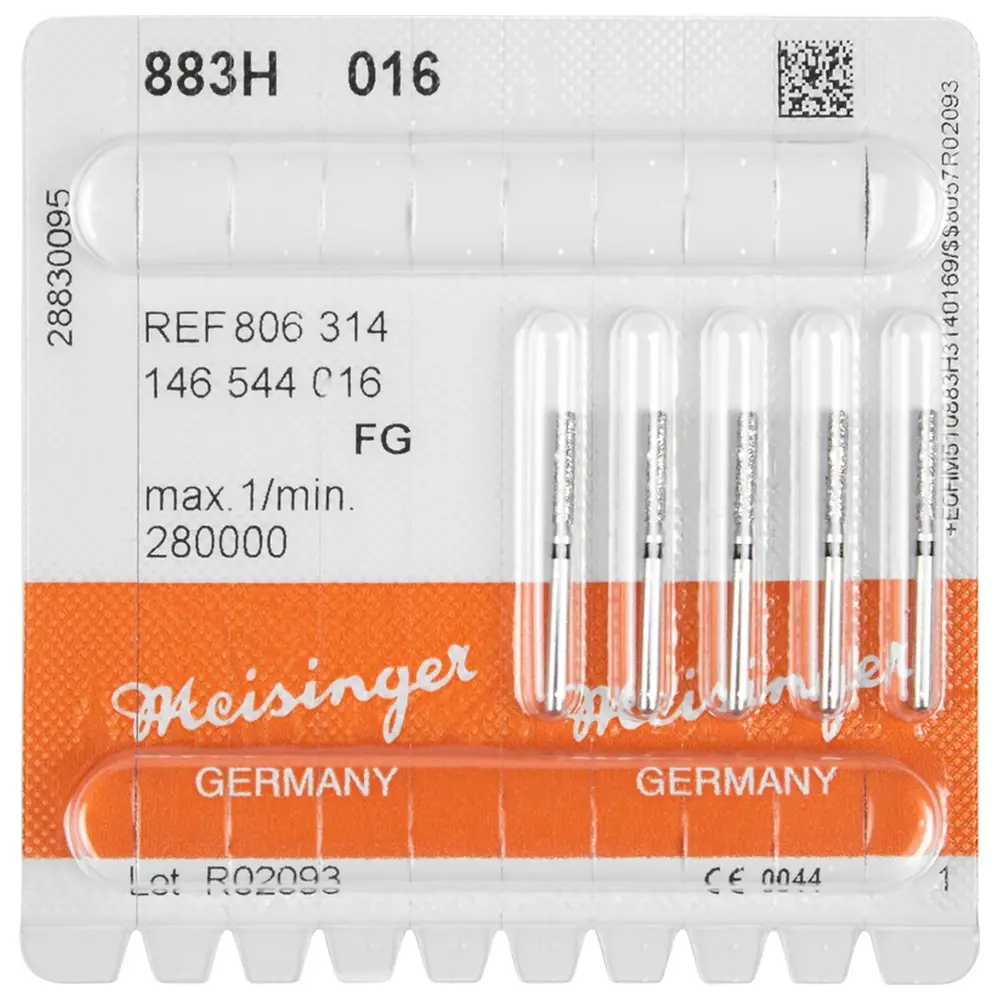 Hager & Meisinger Diamanten 883 - Packung 5 Stück schwarz super grob, FG, Figur 146 Zylinder rund, 8 mm, ISO 016