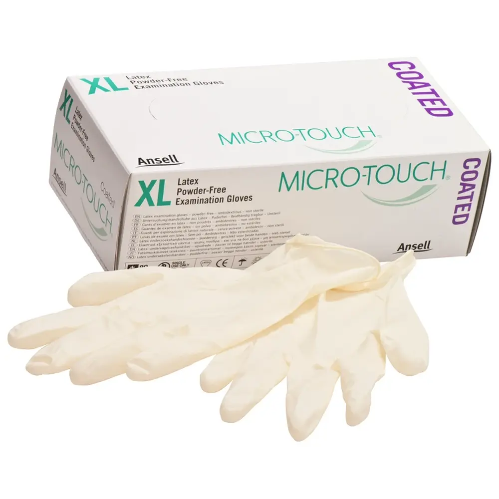 Ansell MICRO-TOUCH® Coated - Packung 80 Stück puderfrei, weiß, XL