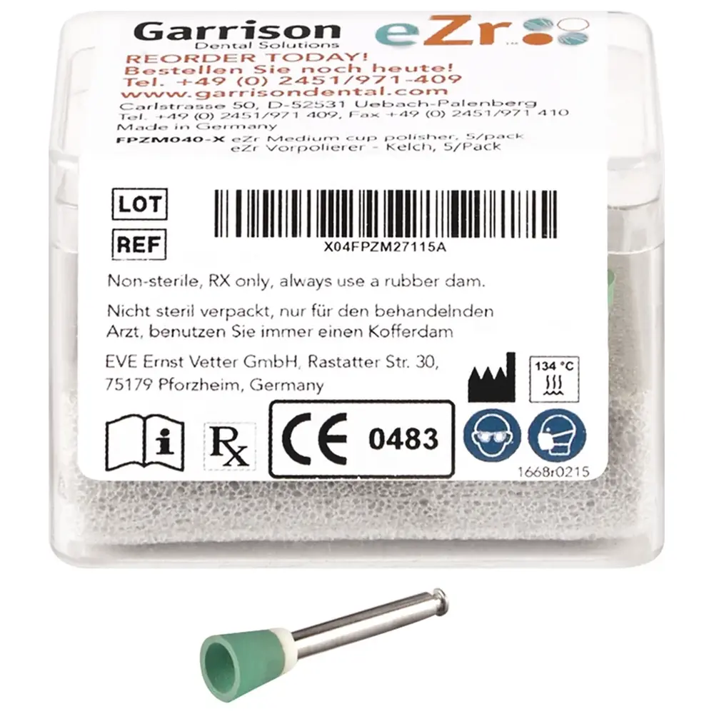 Garrison Dental Solutions eZr™ Polierer - Packung 5 Stück grün mittel, becherförmig