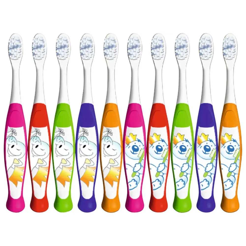THIENEL Dental Kinderzahnbürsten mit Motiv - Packung 10 Stück Bär