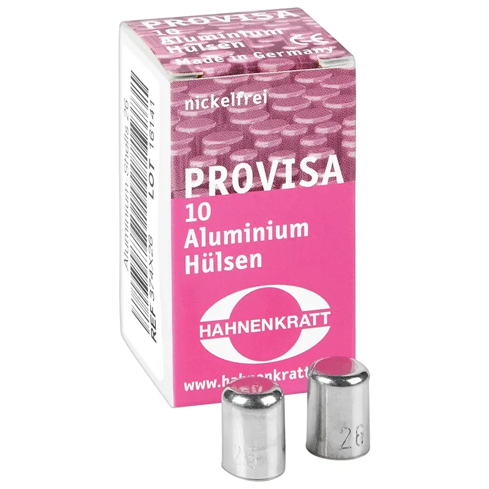 HAHNENKRATT PROVISA Schutzhülsen Aluminium - Packung 10 Stück 26