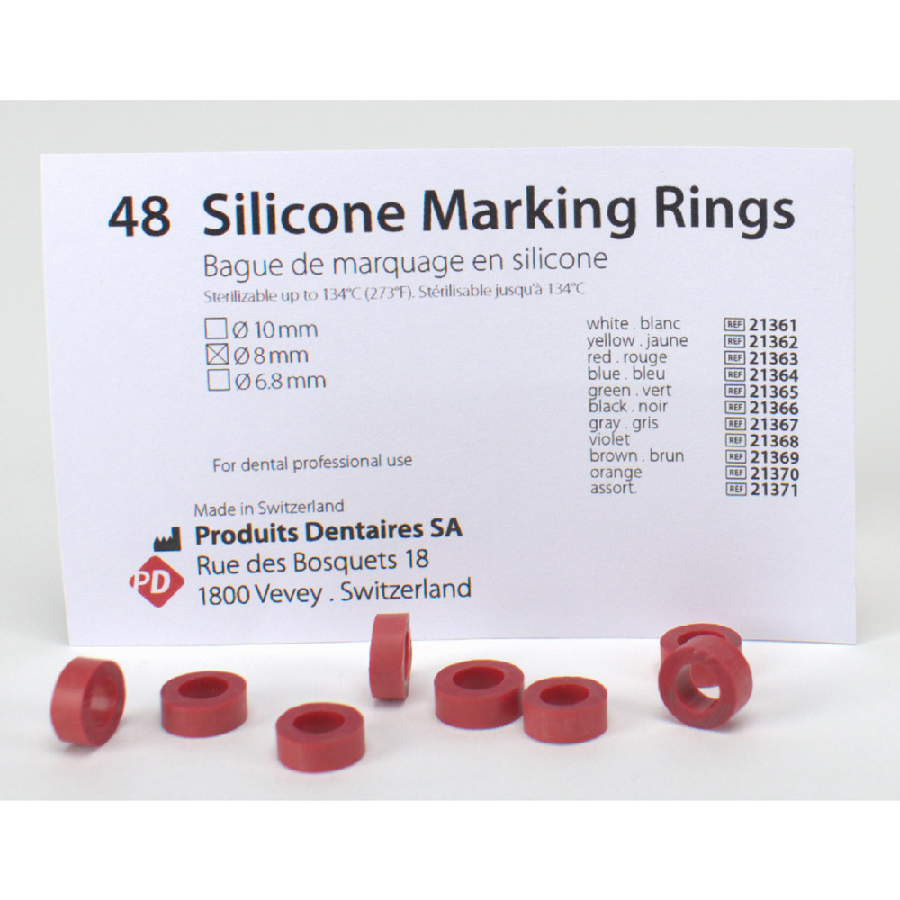 Silikon Ringe 8,0mm rot 48St