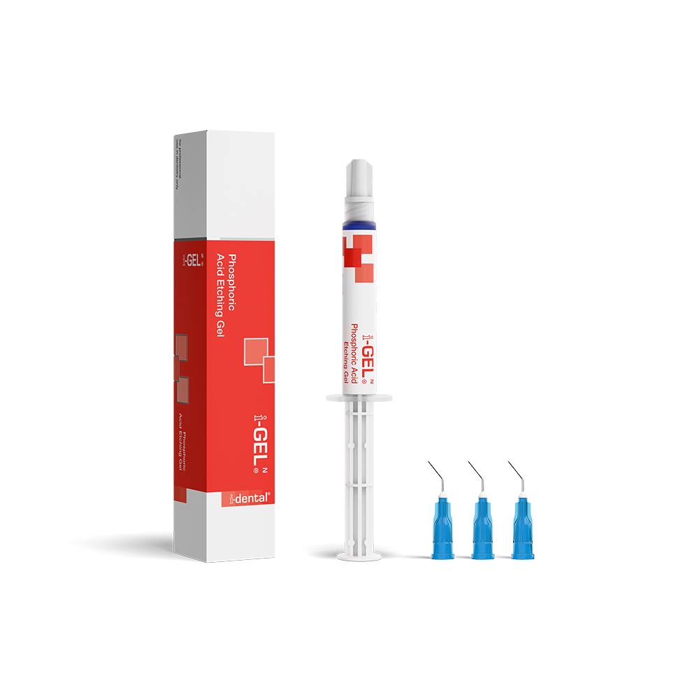 i-GELN Ätzgel – Phosphorsäure, 37%, blau, 4,3g Spritze, 5 Tipps | dentale Materialien für Zahnarztbedarf