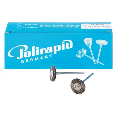 Polirapid Dr. Montemerlo GmbH & Co. KG Miniaturbürste m.HP 113/19mm H Ziegenhaar grau Pa 12