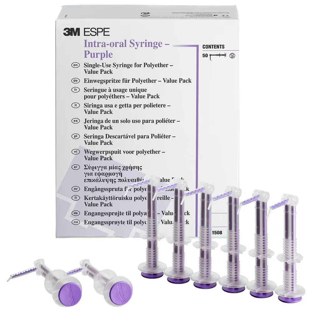Solventum Dental Solutions Intra-oral Syringe - Valuepackung 50 Stück lila