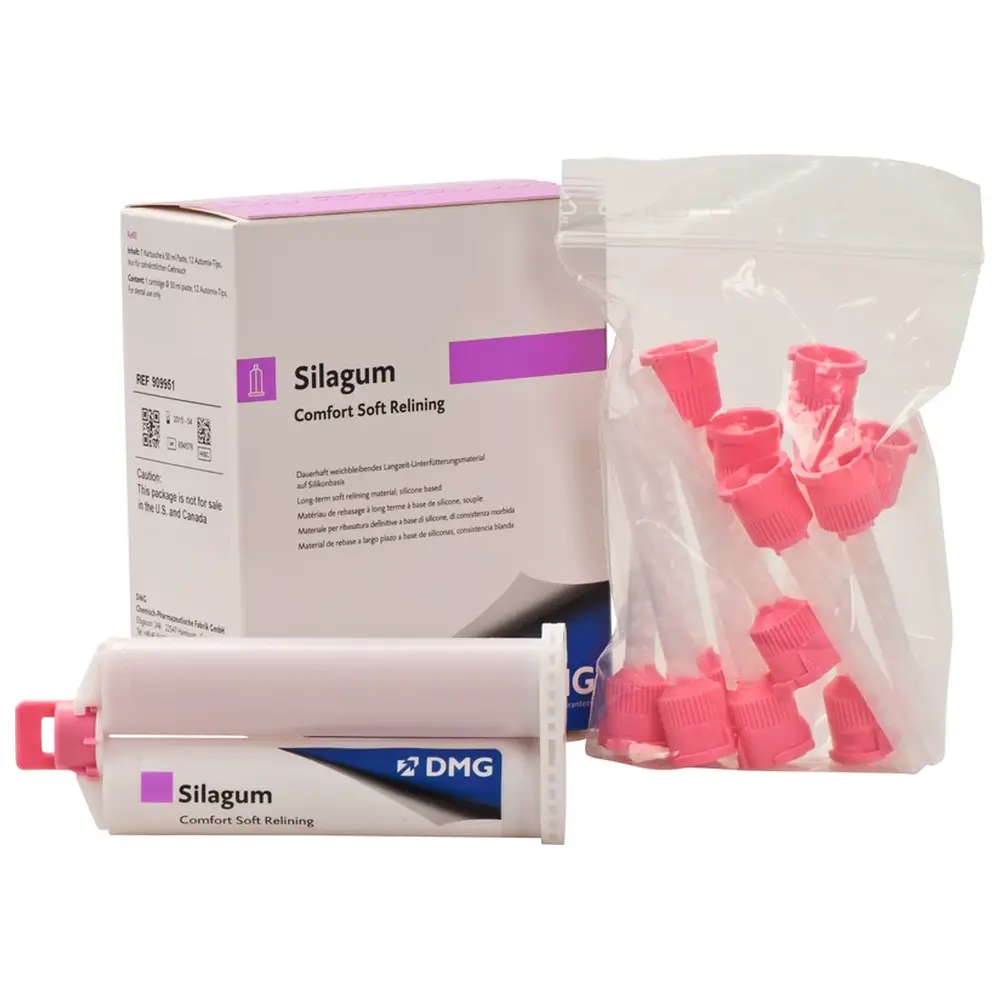 DMG Silagum Comfort - Packung 50 ml Doppelkartusche, 12 Automix-Tips