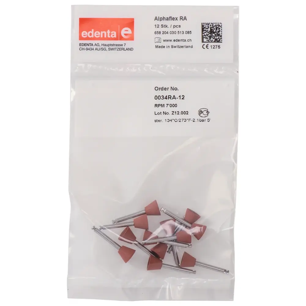 Edenta Alphaflex - Packung 12 Stück braun, RA, Figur 030, 7 mm, ISO 085