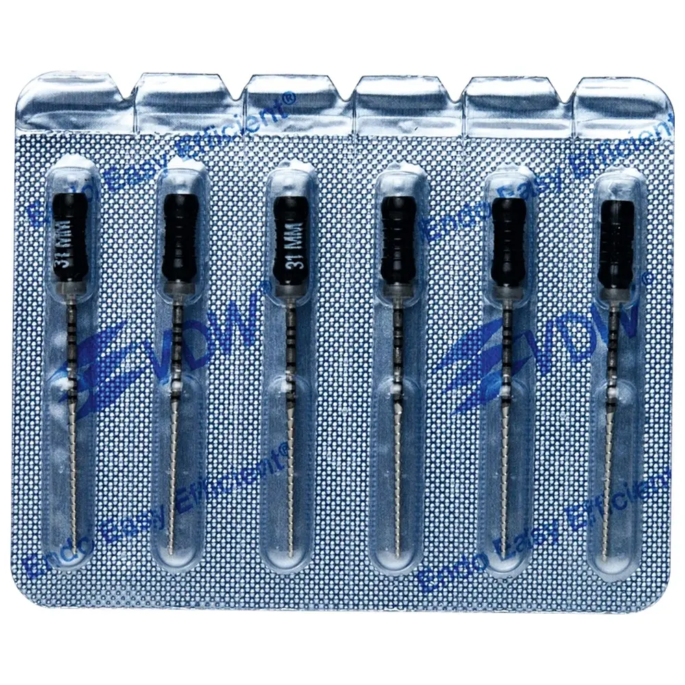 VDW STERILE Hedstroem Feilen - Blisterpackung 6 Stück 31 mm ISO 080