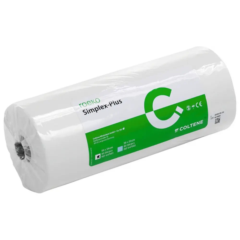COLTENE roeko Simplex-Plus - Rolle 80 Stück weiß, 59 x 54 cm