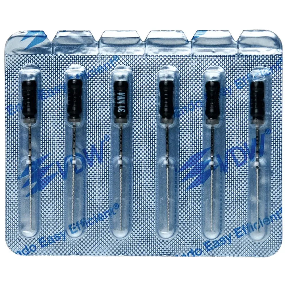 VDW STERILE Hedstroem Feilen - Blisterpackung 6 Stück 31 mm ISO 040