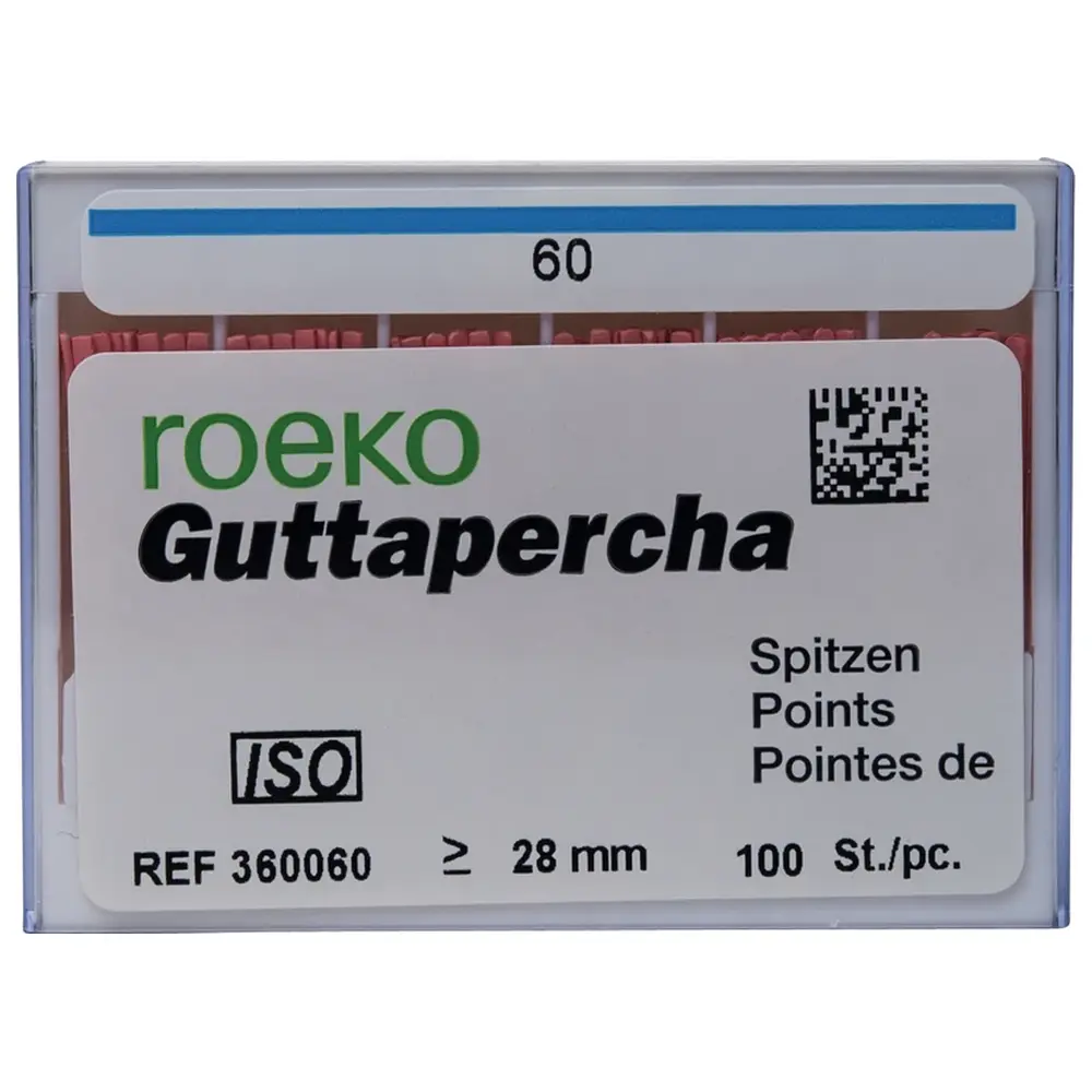 COLTENE roeko Guttapercha Spitzen - Packung 100 Stück ISO 060