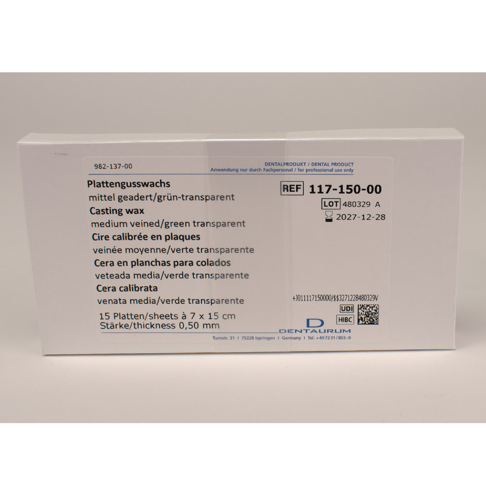 Gusswachs med. 0,50 grün Platten Pa