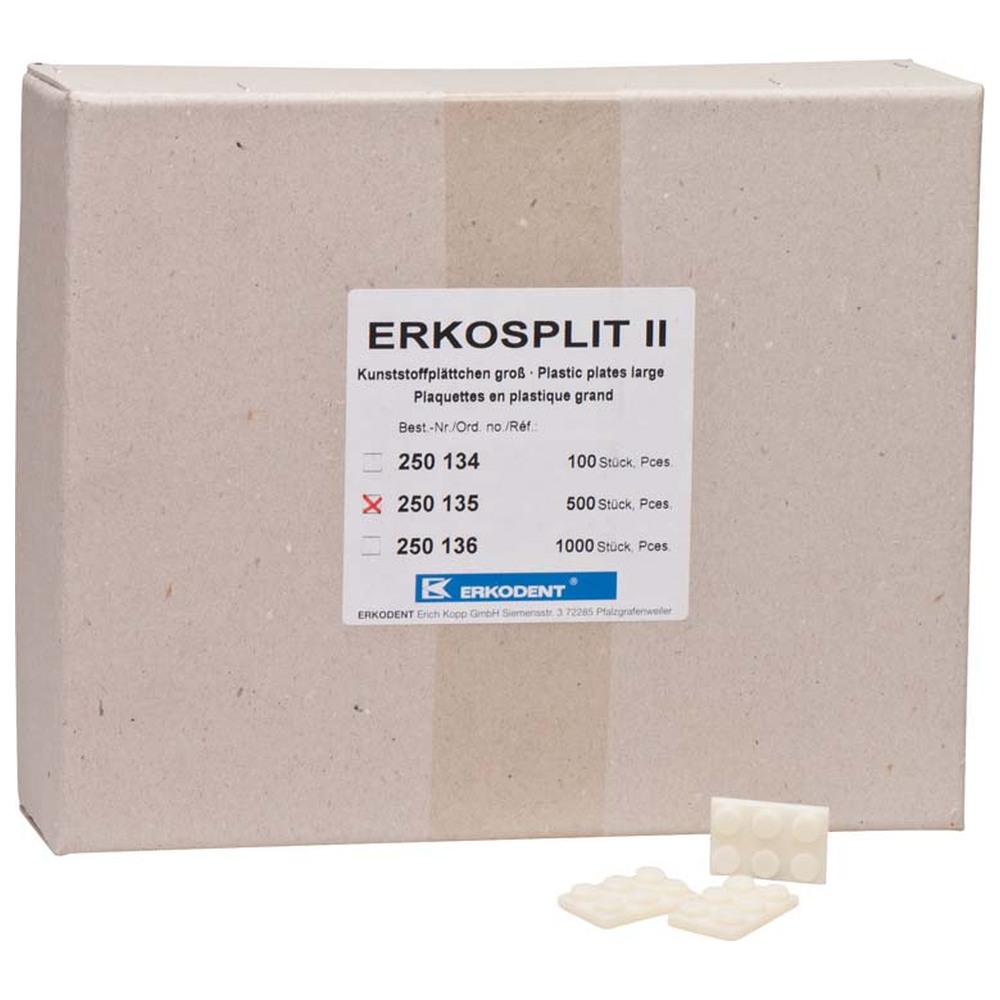 ERKODENT ERKOSPLIT II - Packung 500 Kunststoffplättchen groß