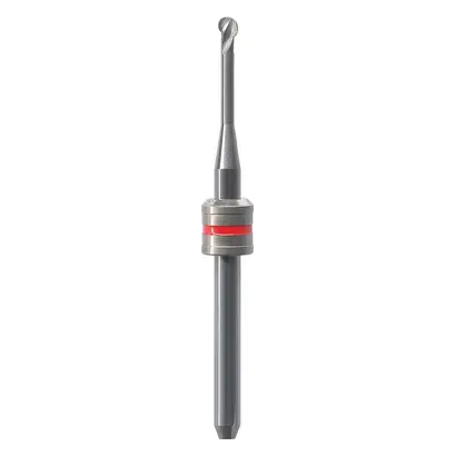 Edenta CAD/CAM Kugelfräser - Stück rot, Schaft-Ø 3 mm, Figur Zylinder, Kopflänge: 12 mm, ISO 025