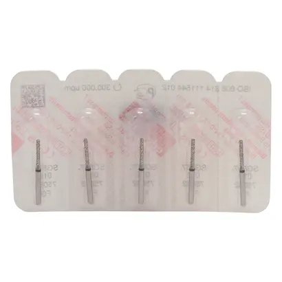 Edenta Diamanten 837 - Packung 5 Stück schwarz supergrob, FG, Figur 111 Zylinder flach, 8 mm, ISO 012