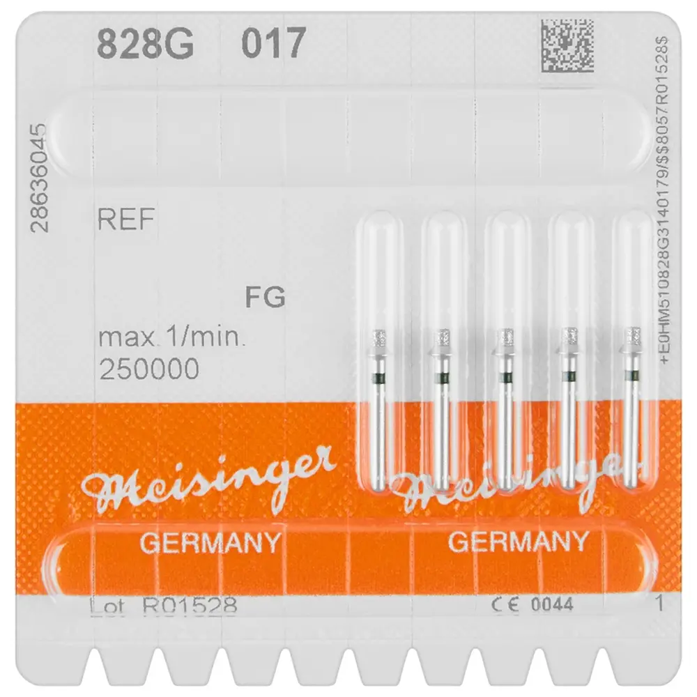 Hager & Meisinger Occlusal Reduction 828 - Packung 5 Stück grün, FG, Figur 828, 1,5 mm, ISO 017
