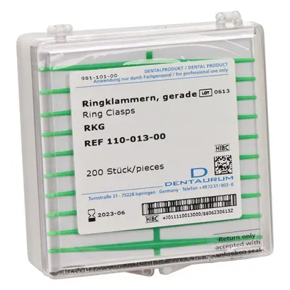 Dentaurum GmbH & Co. KG Ringklammer gerade grün Pa 200