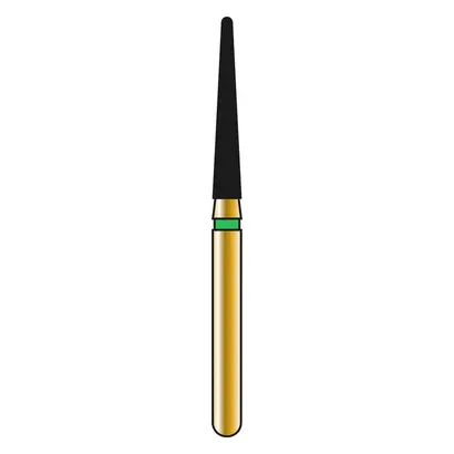 COLTENE DIATECH Diamanten G856L - Packung 5 Stück grün grob (C), FG, Figur 199 Konus rund lang, 10 mm, ISO 016
