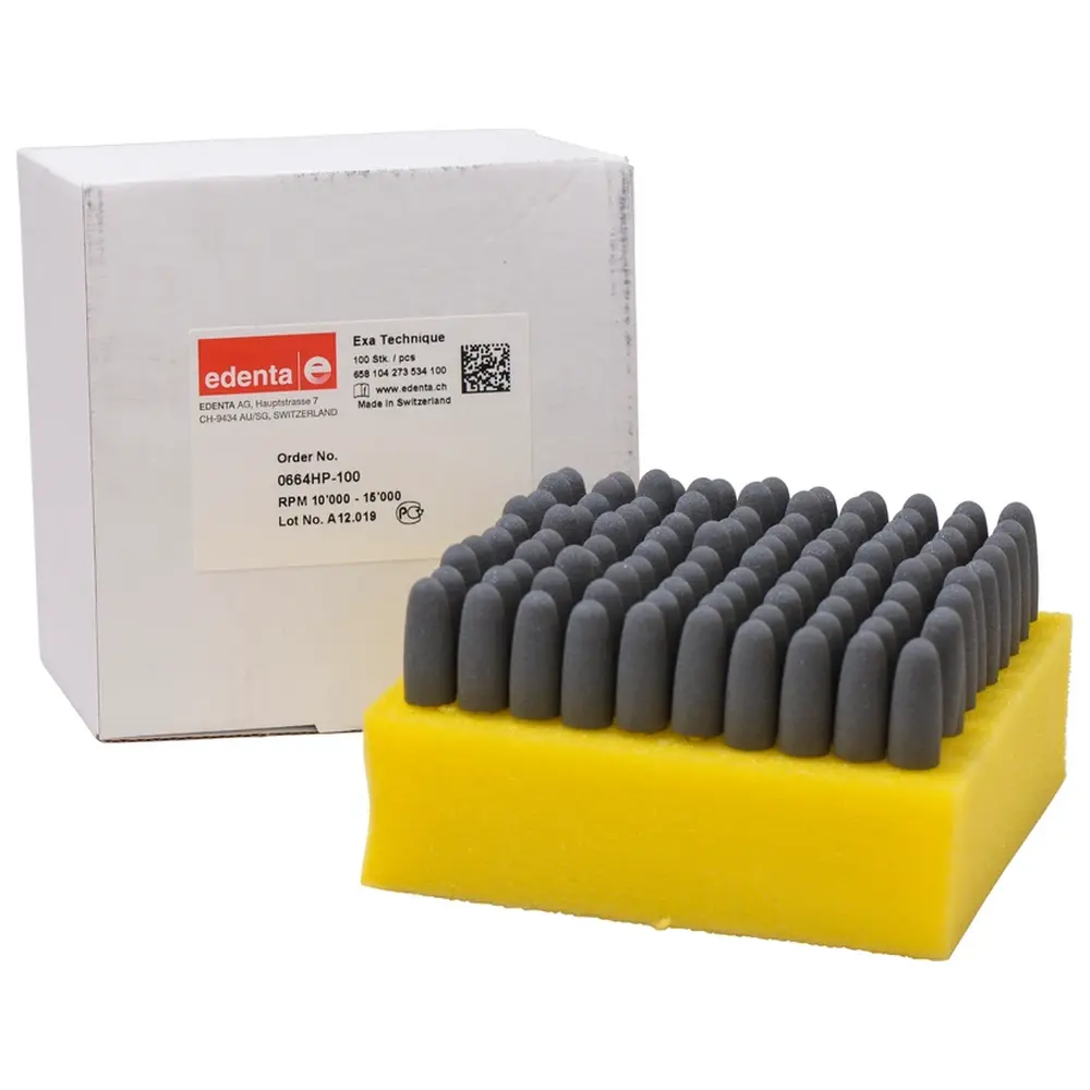 Edenta Exa Technique - Packung 100 Stück grau mittel, HP, Figur 273, 24,5 mm, ISO 100