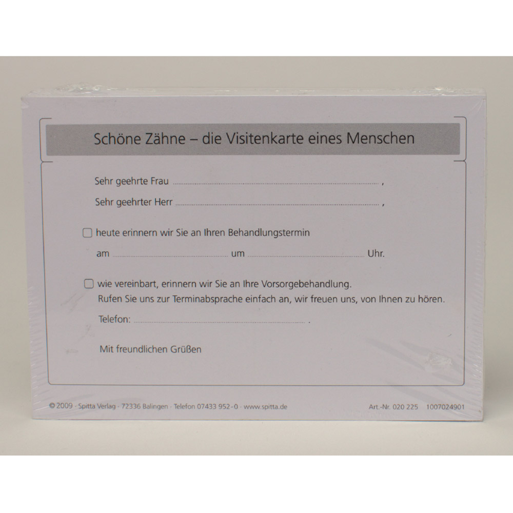 Formular Recallkarte A6 100St