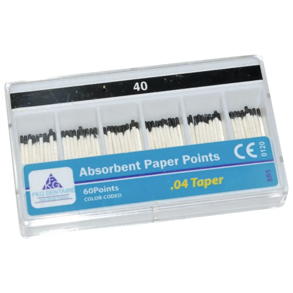 American Dental FKG Paper Points - Packung 200 Stück Taper.02 ISO 045