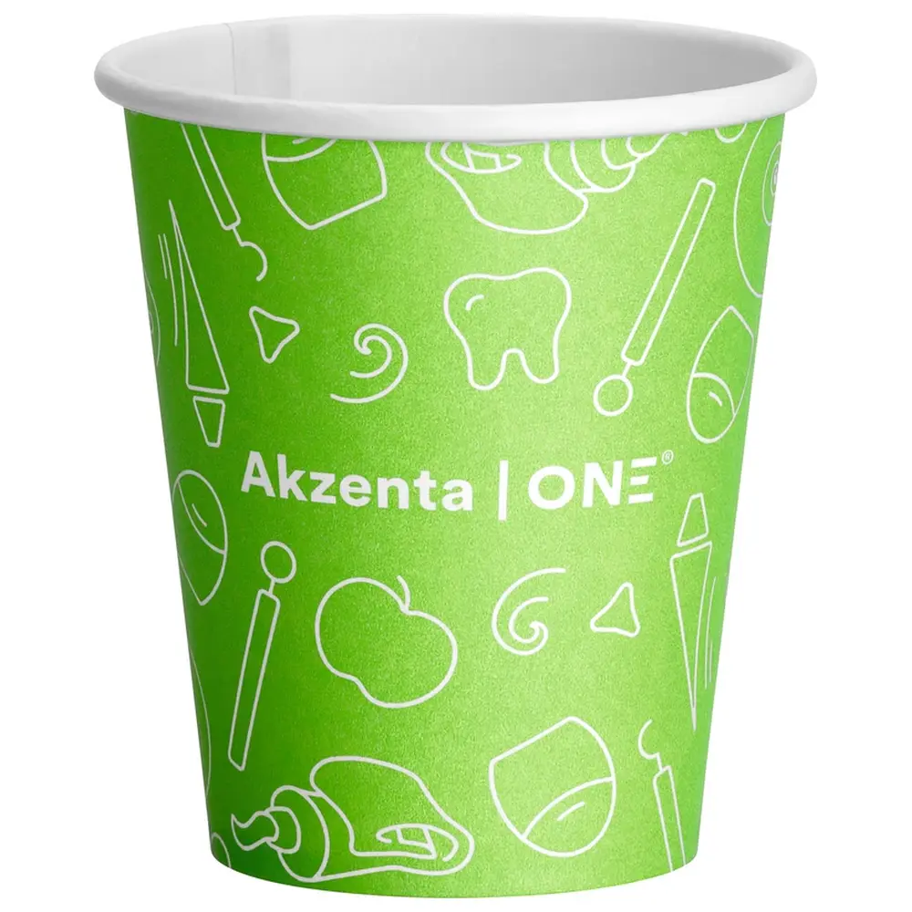 Akzenta ONE Pappbecher - Karton 20 x 50 Stück fresh green, 200 ml