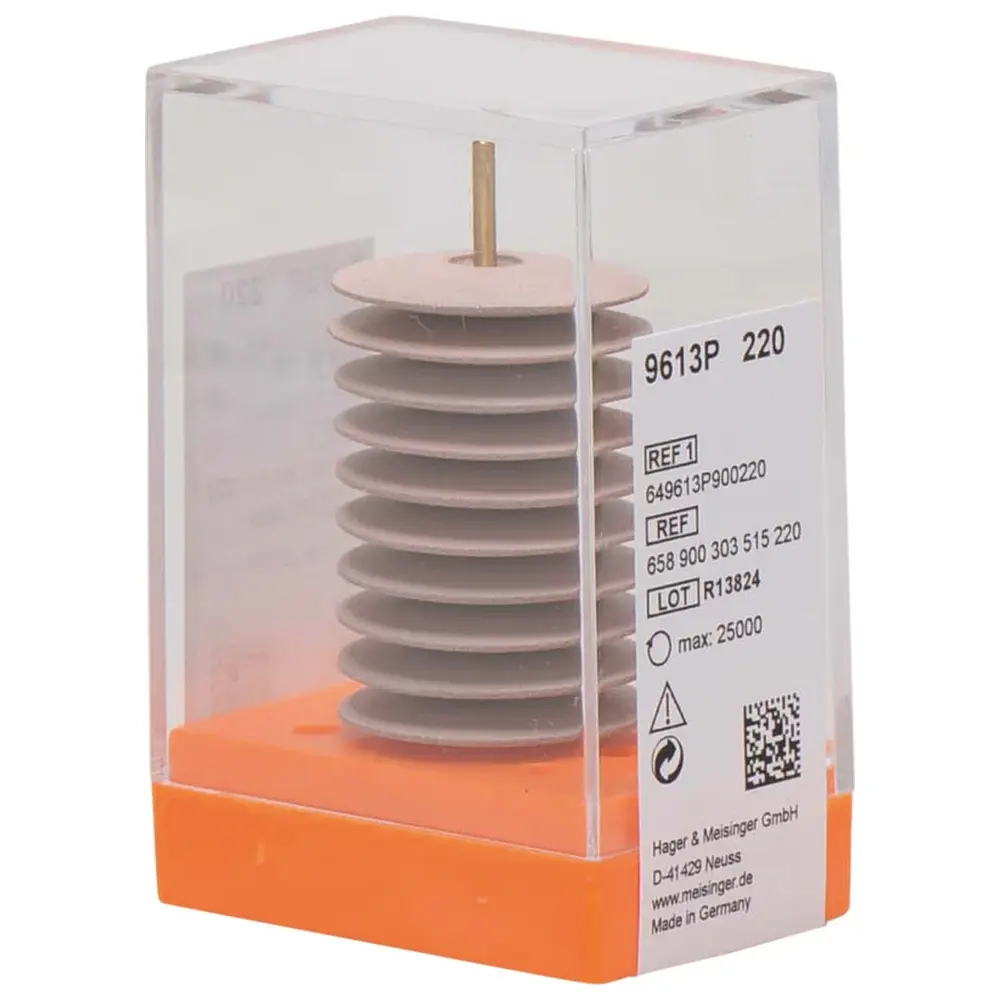 Hager & Meisinger Porzellanpolierer 9613 - Packung 10 Stück unmontiert, rosa, Figur 303, 4 mm, ISO 220