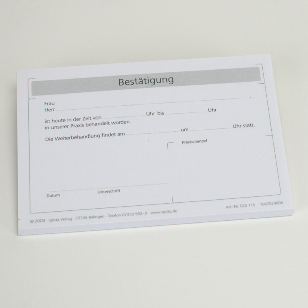 GX59147_Bestaetigung_A6_100St Bestätigung A6 100St