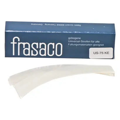 Frasaco GmbH Univ.Streifen gebogen klar 75mm, 8,5mm, 0,05mm Pa 50