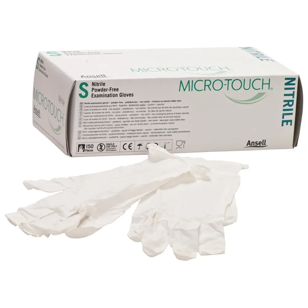 Ansell MICRO-TOUCH® Nitrile - Packung 150 Stück puderfrei, weiß, S