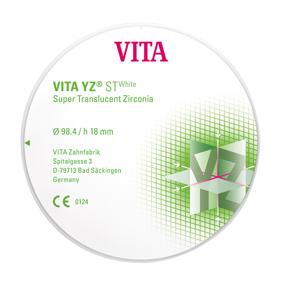 VITA YZ STWhite Disc weiß H 18mm 1St