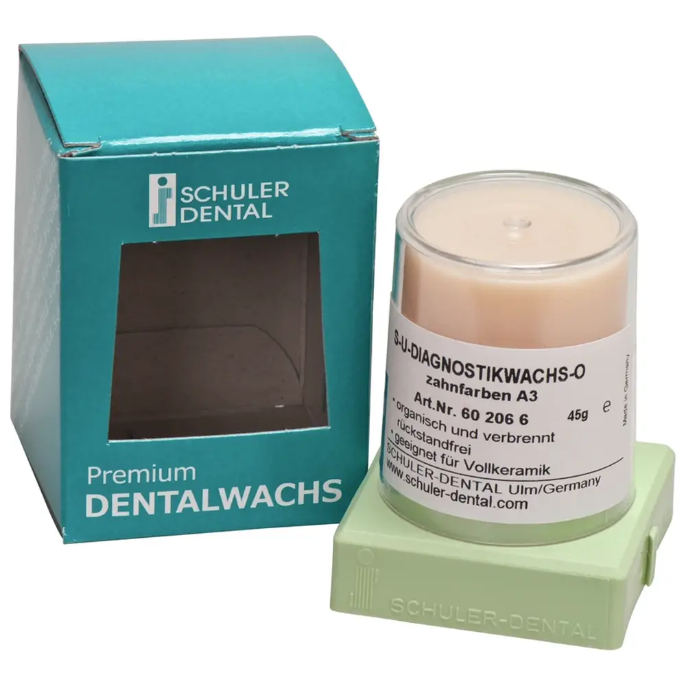 SCHULER-DENTAL S-U-Diagnostikwachs - Kegel 45 g Wachs O, Zahnfarben A3