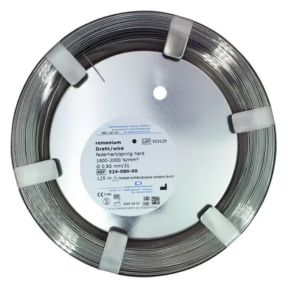 Dentaurum GmbH & Co. KG remanium Draht rund federhart D0,80mm/31 Rolle 125m