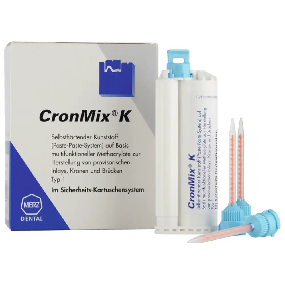 65736_CronMix_K__Packung_2_x_50_ml_Doppelkartusche_A2_41__20_Feinmischkanuelen Merz Dental CronMix® K - Packung 2 x 50 ml Doppelkartusche A2 4:1 , 20 Feinmischkanülen