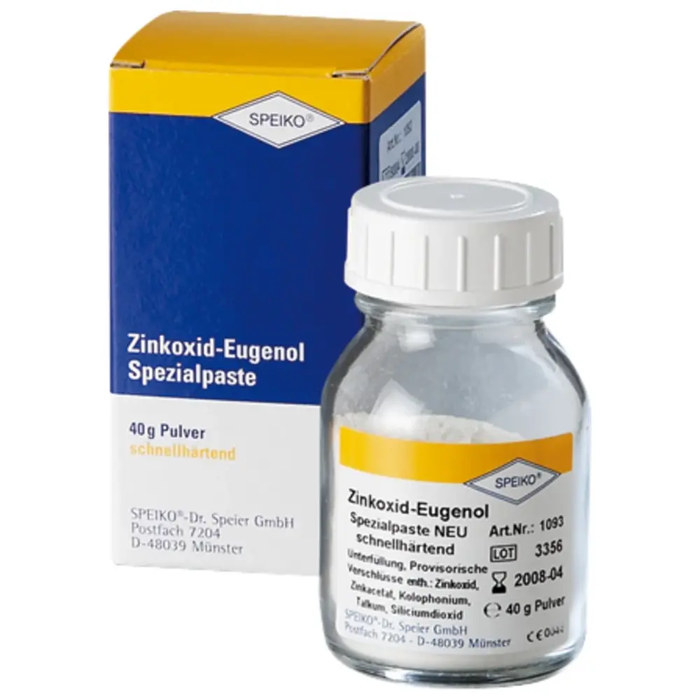 SPEIKO Zinkoxid-Eugenol Spezialpaste - Packung 40 g Pulver schnellhärtend